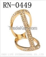gold plating ring with CZ stones