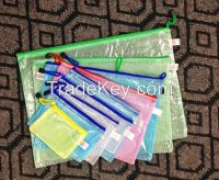 PVC mesh zipper Bag, Document Bag