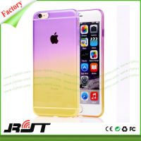 Mobile Accessories Transparent TPU Gradual Color Changing Cell Phone Cases for iPhone 6