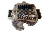 Olive Wood chess set board