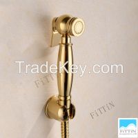 Luxury PVD-Ti Golden Handheld Diaper Bidet Sprayer Shower Shattaf Douche kit