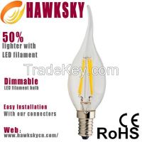 Wholesale price for 2w,4w dimmable led candle bulb light 