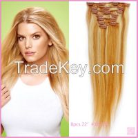 #18/613 22&quot; silk straight brazilian clip in hair