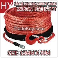 Red Color Warn Winches Rope with Thimble Hook
