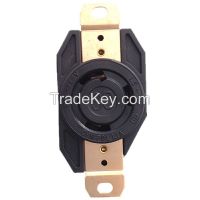 Twist-Lock Generator Receptacle, 2 Pole 3 Wire, 30 AMP, 125 Volt, Locking Receptacle NEMA L5-30r Pk Hubbell HBL2610