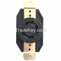 Twist-Lock Generator Receptacle, 3 Pole 4 Wire, 20 AMP, 125 /250volt, Locking Receptacle NEMA L14-20r Pk Hubbell HBL2410