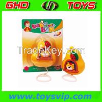 Baby Pull String Bell With Music Toy Plastic Cartoon Bell Toy 