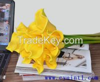 14 inch real touch PU artificial flowers calla lily bundles 9 pieces/bundle