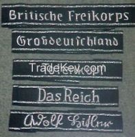 German Cuff Title Hand Embroidery Badge