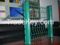 Galvanized steel palisade fence