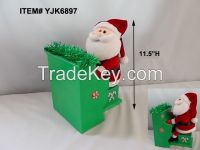 11.5" Animated Lighted Musical santa Playing Piano Christmas Decoration