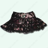 burnout print mini skirt