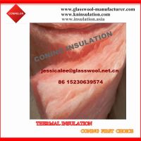 Pink color Glass wool, Glass Fiber Wool Insulation blanket building material