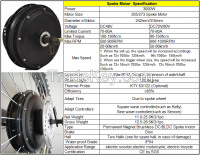 48V 3000W Electric Spoke Hub Motor