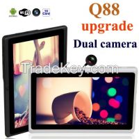 7 inch dual core android 4.2 tablet pc Q88 pro Allwinner A23 capacitive screen dual camera with WIFI bluetooth  From China