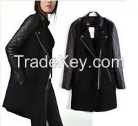 2014 women&#039;s winter berber fleece thickening medium-long woolen trench