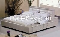 Fashion modern soft bed, bedroom furniture