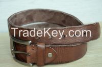 100% Genuine Cowskin leather belt Men's belt Brown Durable Distressed Cowhide Belt 