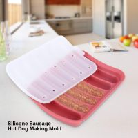 6 Cavities Silicone Sausage Mold Popsicle Mould Cake Baking DIY Handmade Ice Cube Tray Bread Candy Jelly Chocolate