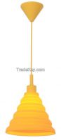 Folded silicone pendant light