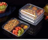New Style Disposable Plastic Lunch Box, Fast Food Containers, Food Packaging Box With Lid, disposable containers, plastic food tray with 1 2 3 compartments From China