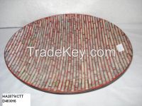 lacquer tray round tray mdf wood tray  From Vietnam