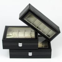 Leatherette Jewellery Glasses Sunglass Watch Display Jewelry Collection Box Case