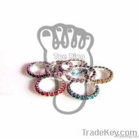 Rhinestone charm stretch toe rng fashion jewelry