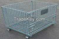 Galvanized Stock Storage Cage , Mesh Container
