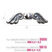 925 Sterling Silver Angel Wings Spacer Bead (rhodium, Gold Or Rose Plating Available)