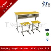 Cheap price adjusttable single student desk and chair,school furniture for children&#039;s education,high school furniture classroom