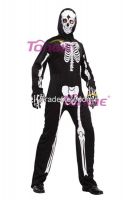 Adult Holloween Fancy Dress Skeleton Costume