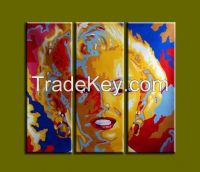 Hand-painted oil painting abstract painting combination decorative painting frameless paintings 