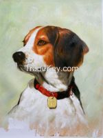 Hand-painted oil painting custom pet portrait oil painting dog portrait oil painting 