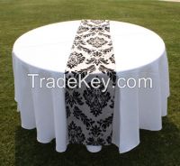 wholesale cheap polyester table cloth with table runner