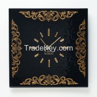 Wall clock made of glass with the addition of gold S-Interiors Ricco S