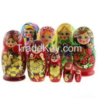 Voznesensk Matryoshka souvenir nesting doll, 5 nests, 10.5 cm, mix From Czech Republic