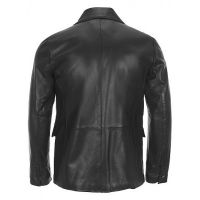 NOTCH COLLAR LEATHER BLAZER FOR MEN