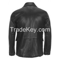 THREE BUTTON LEATHER BLAZER FOR MEN