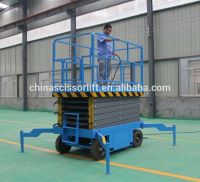 Mobile hydraulic scissor aerial work lifter platform