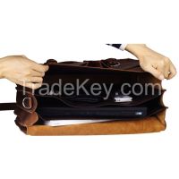 Kattee&#039;s Multi-purpose Adjustable Top Quality Genuine Cow Leather Business Men&#039;s Messenger Bag