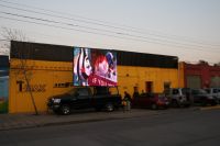 led movable video screen