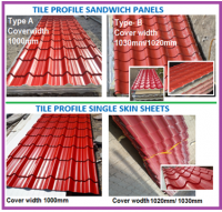 Tile look roof sandwich panels / Tile design  insulated roof panels / Tile Profile sandwich panels