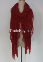 100% Acrylic Winter Knitted Scarves for Fashion