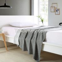 Braided Cable Knitted Throw Blanket Couch Cover