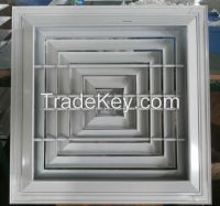 Aluminum square ceiling air diffuser