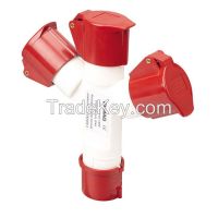 Chmag multi 3-ways industrial plug with socket From China