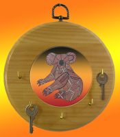 Australian Souvenir Pine Key Hanger