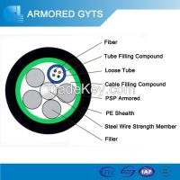 Telecommunication 12F armoured g652d anti-rodent optical cable GYTS