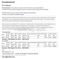 pseudoboehmite alumina powder